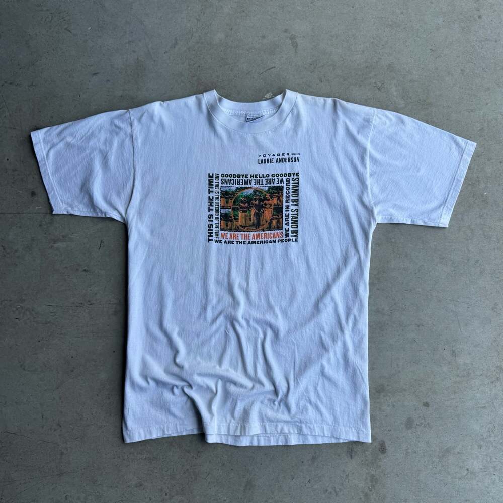 Vintage 90s Laurie Anderson The Nerve Bible Voyager Presents T-Shirt